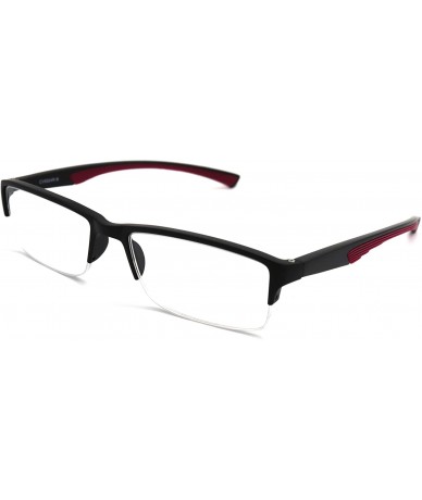 Rimless 6904 SECOND GENERATION Semi-Rimless Flexie Reading Glasses NEW - A8 Red - C018WY0M2DW $37.91