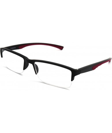 Rimless 6904 SECOND GENERATION Semi-Rimless Flexie Reading Glasses NEW - A8 Red - C018WY0M2DW $13.07