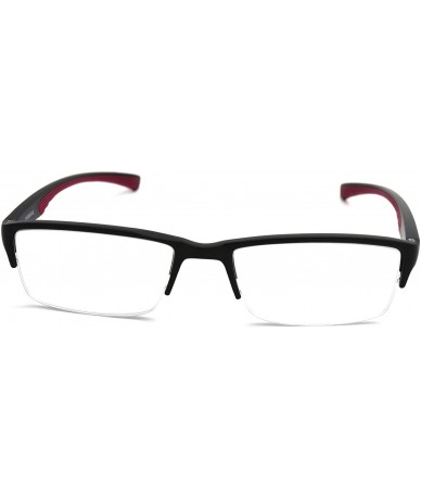 Rimless 6904 SECOND GENERATION Semi-Rimless Flexie Reading Glasses NEW - A8 Red - C018WY0M2DW $13.07