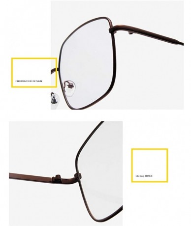Rectangular Unisex vintage clear frame Beatles Retro Sixties Style Rectangular Metal Glasses - Color 4 - C518MDM7C9X $10.13
