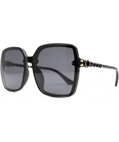 Oversized p666 Classic Oversized Polarized - for Womens 100% UV PROTECTION - Brown-brown - CQ192TGLUCW $28.87