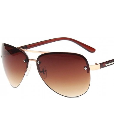 Sport Classic Men Sunglasses Women Outdoor Vintage Big Fe UV400 Driving Travel Sun Glasses - Tea - CD18W799DKM $11.17