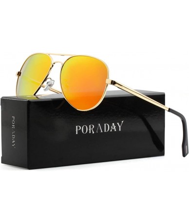 Aviator Polarized Small Aviator Sunglasses for Adult Small Face and Junior- 100% UV400 Protection- 52mm - C4199AWUIU7 $11.25