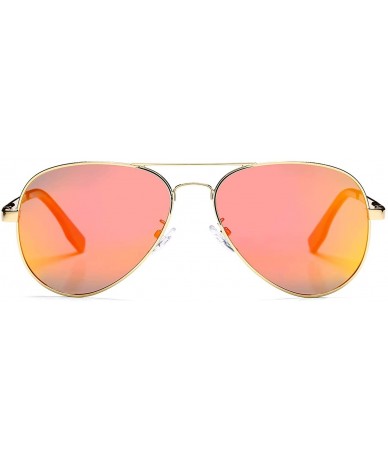 Aviator Polarized Small Aviator Sunglasses for Adult Small Face and Junior- 100% UV400 Protection- 52mm - C4199AWUIU7 $11.25