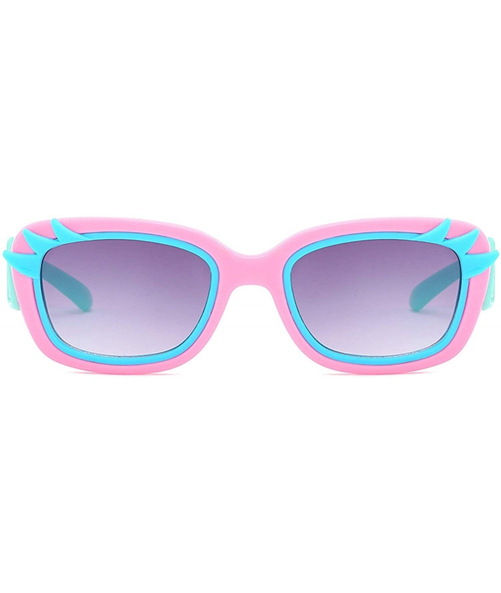 Square Vintage style Square Eyelashes Sunglasses for Women PC Resin UV400 Sunglasses - Pink Green - CG18T4ZEQZ0 $18.91