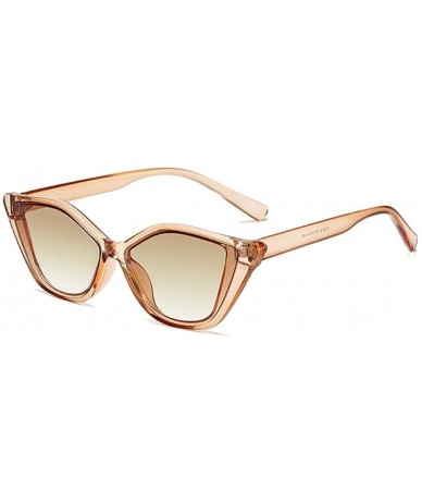 Cat Eye Women Sexy Cat Eye Sunglasses Vintage Gradient Sun Glasses Female Fashion Design UV400 Glasses Blue - CN199OK7GSX $21.59