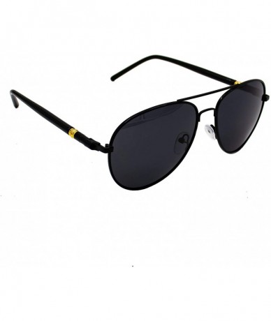 Aviator Metal Frame Oversized Spring Leg Alloy Men's Aviator Sunglasses Polarized Brand Design Male Sun Glasses - CF18WG89TDU...