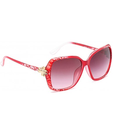 Sport Classic style Little Bee Sunglasses for Women PC AC UV 400 Protection Sunglasses - Red - CC18SARN0NG $15.97