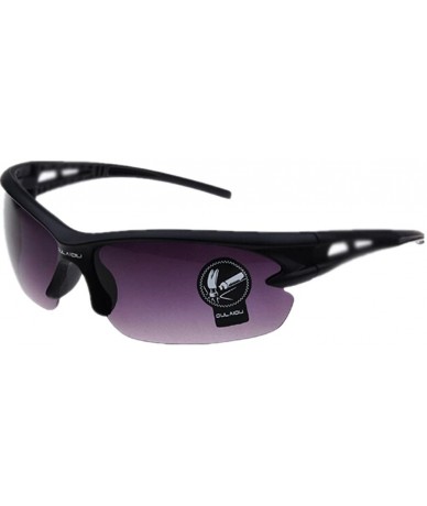 Goggle Crazy Explosion-Proof Lens Sunglasses Cycling Glasses Lenses - Black Frame Double-gray Lenses - 7R45363310Y $19.51