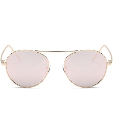Cat Eye Summer Sunglasses - Women Cat Eye Mirrored Flat Lenses Metal Frame Sunglasses - C - CH18COCYSDW $7.10