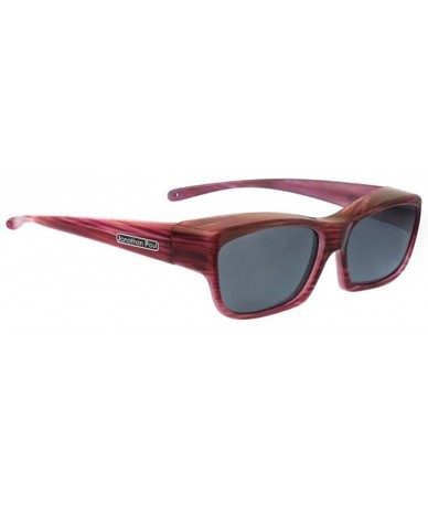 Oval Eyewear Sunglasses - Coolaro / Frame Red Licorice Lens Polarvue Grey - CU11QK2RKWP $50.10