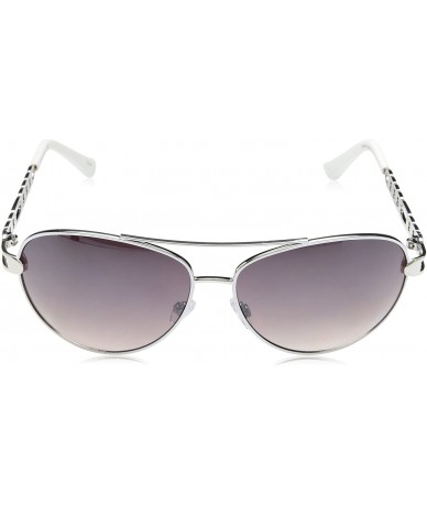 Aviator Women's R566 Aviator Sunglasses - Silver/White - CX129HH0GOD $39.23