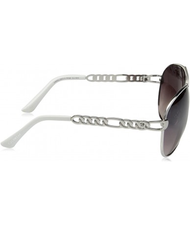 Aviator Women's R566 Aviator Sunglasses - Silver/White - CX129HH0GOD $39.23