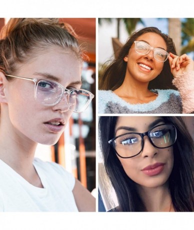 Square Rectangular Slim Elegant Fashion Clear Glasses - Black Frame/Gold Arms - CB12O40GQYC $41.15