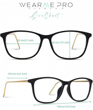 Square Rectangular Slim Elegant Fashion Clear Glasses - Black Frame/Gold Arms - CB12O40GQYC $41.15