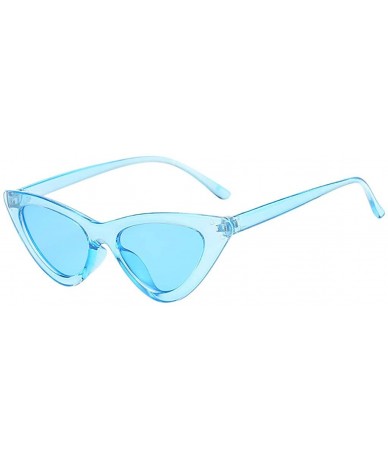 Round Vintage Retro Cat Eye Sunglasses for Women Fashion Small Plastic Frame - G - CI1908NLKRQ $10.19