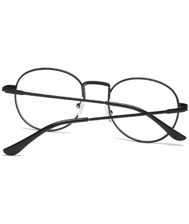 Goggle New Fashion Men Glasses Frame Women Eyeglasses 2019 Vintage Round Clear Lens Optical Spectacle - Black - C61985254GX $...