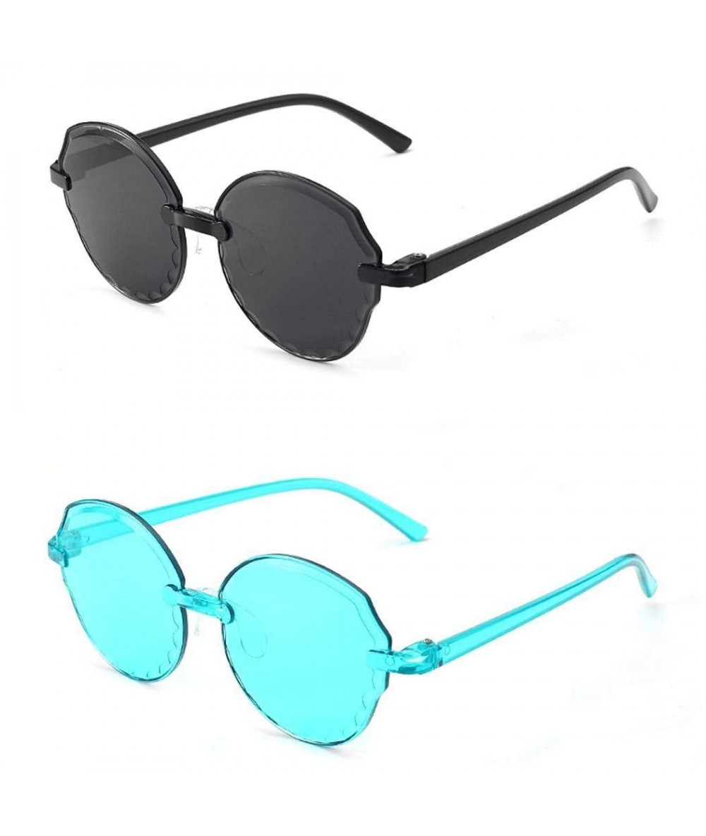 Rimless New Sunglasses Transparent Gradient Sunglasses Multicolor Party Favors Big Rimless Sunglasses INS HOT - Type 3 - CP19...