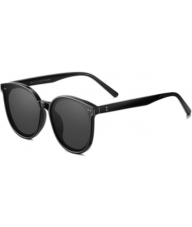 Oversized Oversized Polarized Sunglasses for Women-Big Round Retro Shades UV Protection 8068 - Black - CD197CMQL39 $10.30