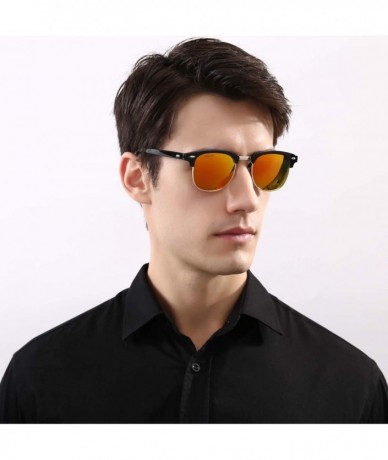 Rimless SUNGLASSES FOR MEN WOMEN - Half Frame Polarized Classic fashion womens mens sunglasses FD4003 - CE18SRSI8KO $13.10