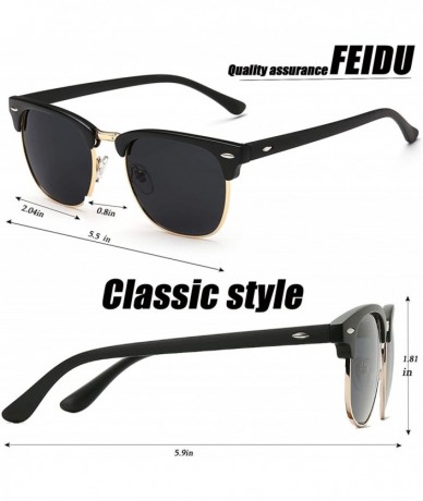 Rimless SUNGLASSES FOR MEN WOMEN - Half Frame Polarized Classic fashion womens mens sunglasses FD4003 - CE18SRSI8KO $13.10