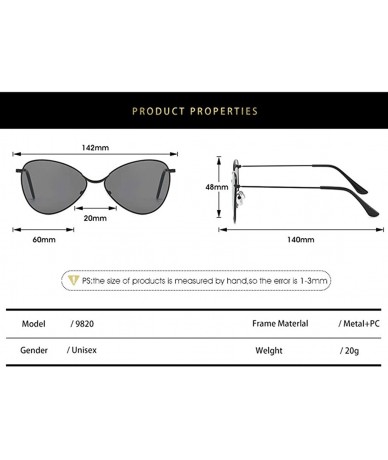 Rimless Unisex Fashion Rimless Polarized Sunglasses Lightweight UV400 Lens - Black - C21903A58O3 $9.84