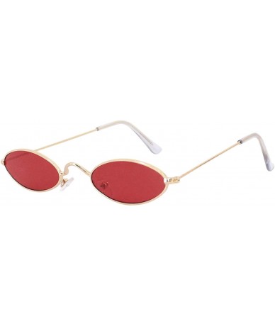 Oversized Sparkling Crystal Cat Eye Sunglasses UV Protection Metal Rhinestone Frame - Gold Frame Red Lens - CX18QIM7658 $20.02