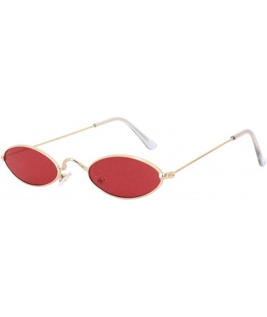 Oversized Sparkling Crystal Cat Eye Sunglasses UV Protection Metal Rhinestone Frame - Gold Frame Red Lens - CX18QIM7658 $10.13