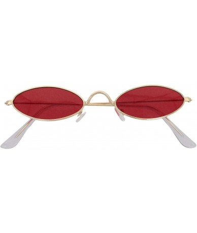Oversized Sparkling Crystal Cat Eye Sunglasses UV Protection Metal Rhinestone Frame - Gold Frame Red Lens - CX18QIM7658 $10.13