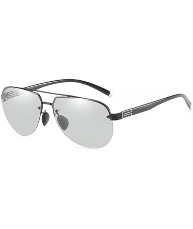 Oversized Women/Men Lightweight Oversized Aviator Night Vision Driving Sunglasses - Mirrored Polarized Lens - CD190HS9TCD $33.96