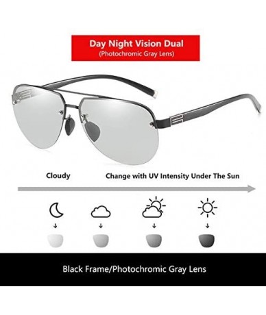 Oversized Women/Men Lightweight Oversized Aviator Night Vision Driving Sunglasses - Mirrored Polarized Lens - CD190HS9TCD $13.09