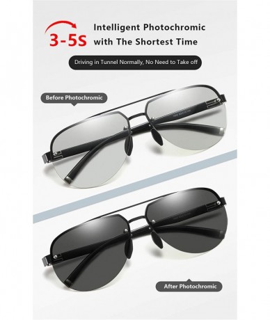 Oversized Women/Men Lightweight Oversized Aviator Night Vision Driving Sunglasses - Mirrored Polarized Lens - CD190HS9TCD $13.09