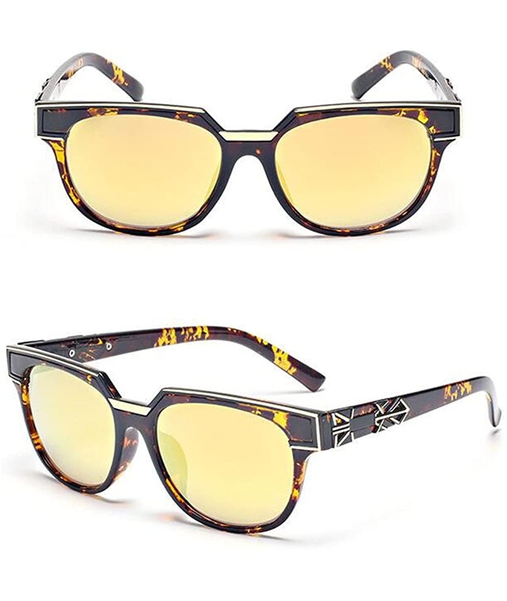 Goggle Hot Unisex Eyewear Metal Plastic Frame UV400 Goggles Anti-UV Outdoor Sunglasses - Leopard Frame/Orange - CH12KCVFZ4J $...