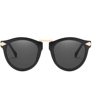 Oval Vintage Sunglasses Coating Designer - C2 Matte Black Gray - CR198OIXOAZ $13.39
