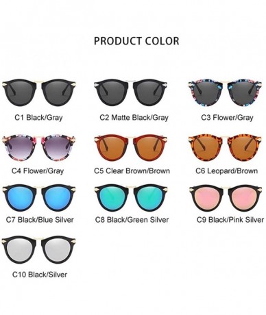Oval Vintage Sunglasses Coating Designer - C2 Matte Black Gray - CR198OIXOAZ $13.39