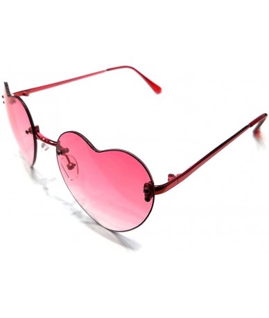 Rimless Heart Shaped Metal Rimless - Pink - CK182KTZMS6 $15.26
