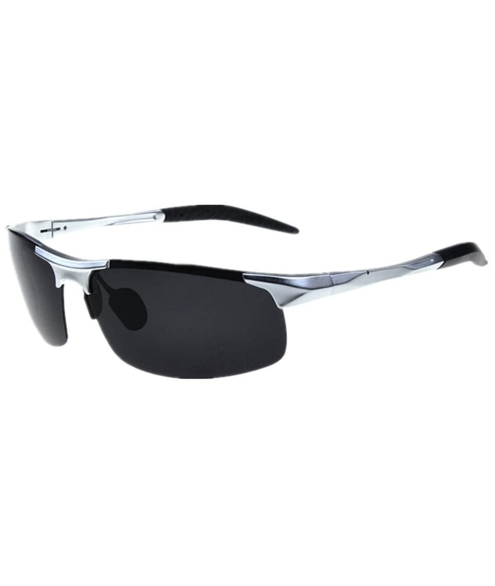 Oversized Mirrored Aviator Polarized Driver Sport Sunglasses - Alpaka Frame Gray Lenses - 7V453633419 $14.14
