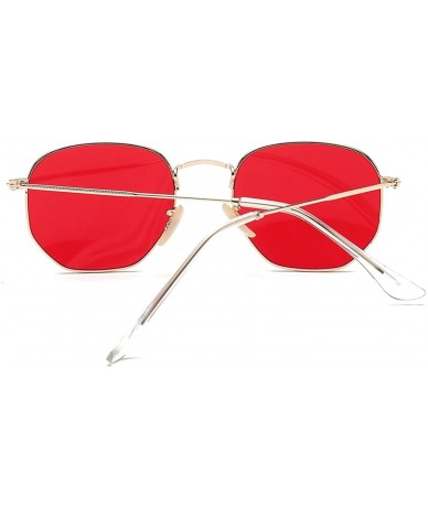 Oversized Men Gradient Clear Lens Metal Frame Black Red Small Sun Glasses - As Shown in Photo-1 - CQ18W8WHAZ9 $21.23