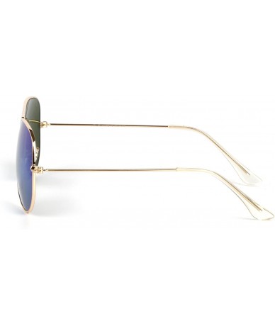Oversized designer classic aviator metal frame men women sunglasses 3025 - Sky Blue - CE12479UHL3 $17.95