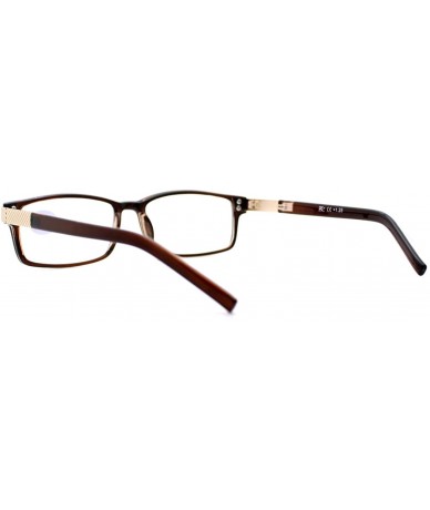 Rectangular Pablo Zanetti Unisex Reading Glasses Rectangular Frame Aspheric Lens - Brown - C212C6GE0IF $8.02