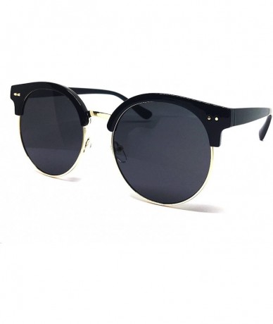 Oversized 97018L Premium Oversize Cats eye Womens Mens Mirror Funky Flat Sunglasses - Cat Eye - CW12O56CHOS $30.09