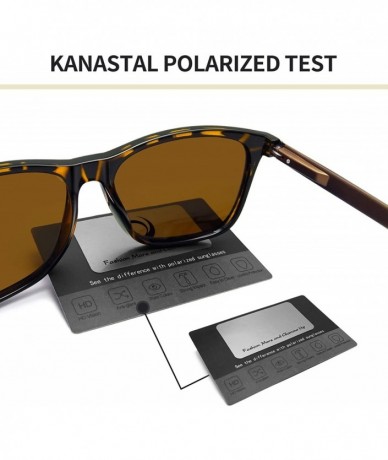 Oversized Rectangular Sunglasses Polarized Aluminum Glasses - Brown - C1194ERKOQQ $14.43