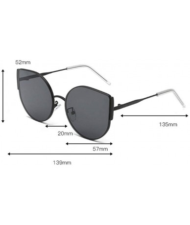 Sport Metal Frame Aviator Sunglasses Classic Trendy Stylish Cateye Sunglasses UV Protection for Men Women - CS199HR53Q7 $13.92