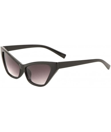 Cat Eye Retro Sharp Cat Eye Diagonal Top Frame Sunglasses - Black - CG197W3WEG7 $26.38