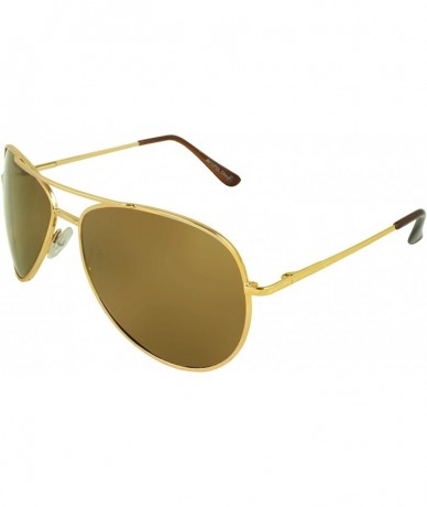 Aviator TUAV1POL Pilot Fashion Aviator Sunglasses - Brown - CN11DN2BZ5X $9.20