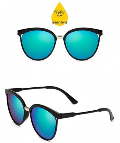 Oversized Candies Brand Designer Cat Eye Sunglasses Women Luxury Plastic Sun Blue Lens - Green Lens - CG18YQN7I47 $20.26