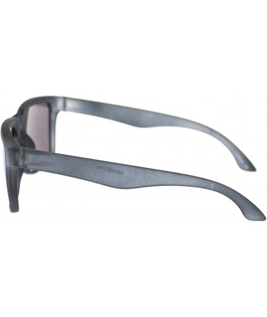 Rectangular Mens Mirrored Mirror Lens Narrow Rectangular Keyhole Agent Sunglasses Black Purple - C211OMSD6VX $12.03