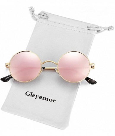 Round 2-Pack John Lennon Style Round Sunglasses for Men Women Polarized Small Circle Sun Glasses - C7192EDTQN9 $16.13