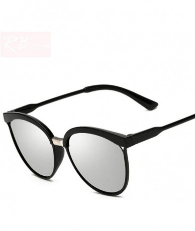 Oversized Candies Brand Designer Cat Eye Sunglasses Women Luxury Plastic Sun Blue Lens - Green Lens - CG18YQN7I47 $20.76
