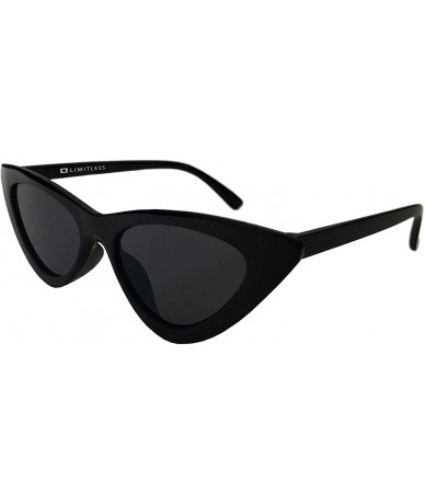 Cat Eye Retro Cat Eye Vintage Sunglasses UV400 Polarized Eyewear - Black - C618UZWY2L5 $35.35